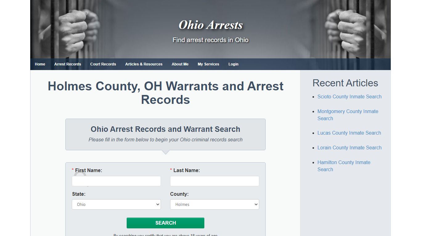 Holmes County, OH Warrants and Arrest Records - Ohio Arrests